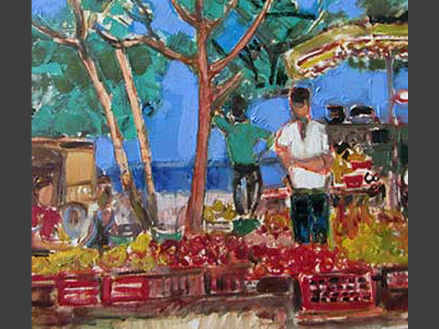 2-N189_Marché de la Rivière des Pluies_La Réunion 1984_Huile 54x37